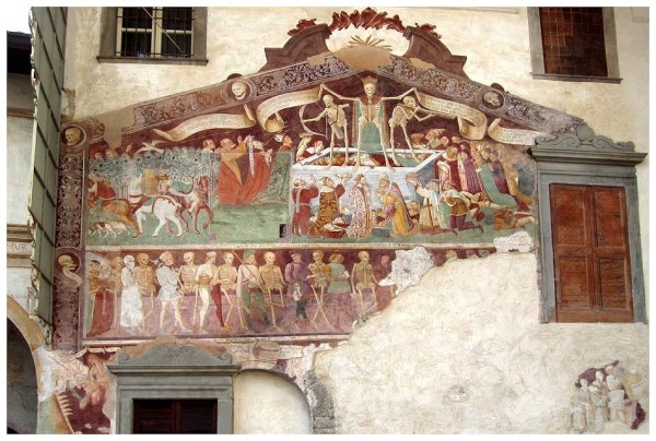 Giacomo Borlone de Burchis, The Triumph of Death with The Dance of Death, 15th century, Oratorio dei Disciplini in Clusone, Italy.