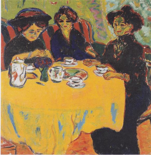 Ernst Ludwig Kirchner, Coffee Drinking Women, 1907