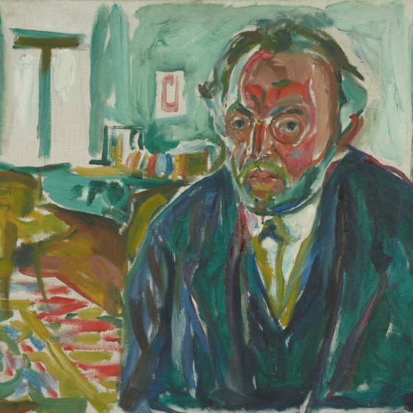 Edvard Munch, “Self-Portrait After the Spanish Flu”, 1919.