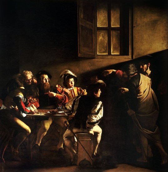 Caravaggo, The Calling of Saint Matthew , 1599-1600.